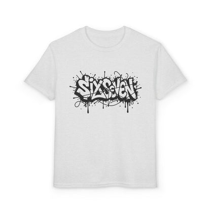 Youth T-Shirt — 'SixxSeven' Black Graffiti Drip Streetwear Tee