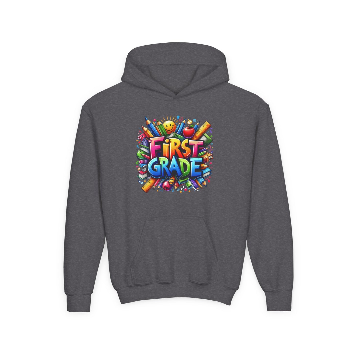 First Grade Kids Hoodie – Colorful Back-to-School Sweatshirt