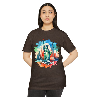 New York Watercolor Statue of Liberty T-Shirt