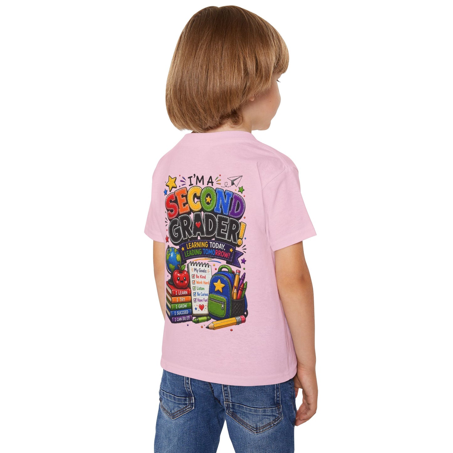 Second Grader Toddler T‑Shirt - "I'm a Second Grader" Back-to-School Cute Kids Tee