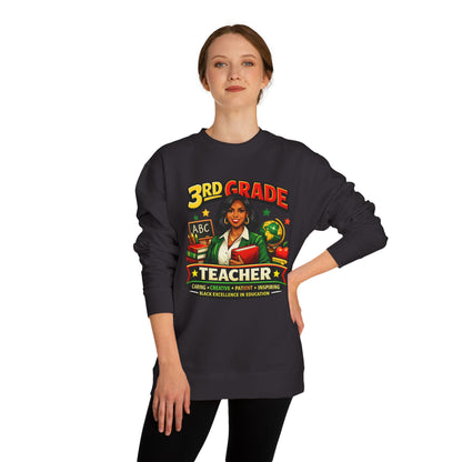 3rd Grade Teacher Sweatshirt – Inspiring Black Excellence Teacher Gift