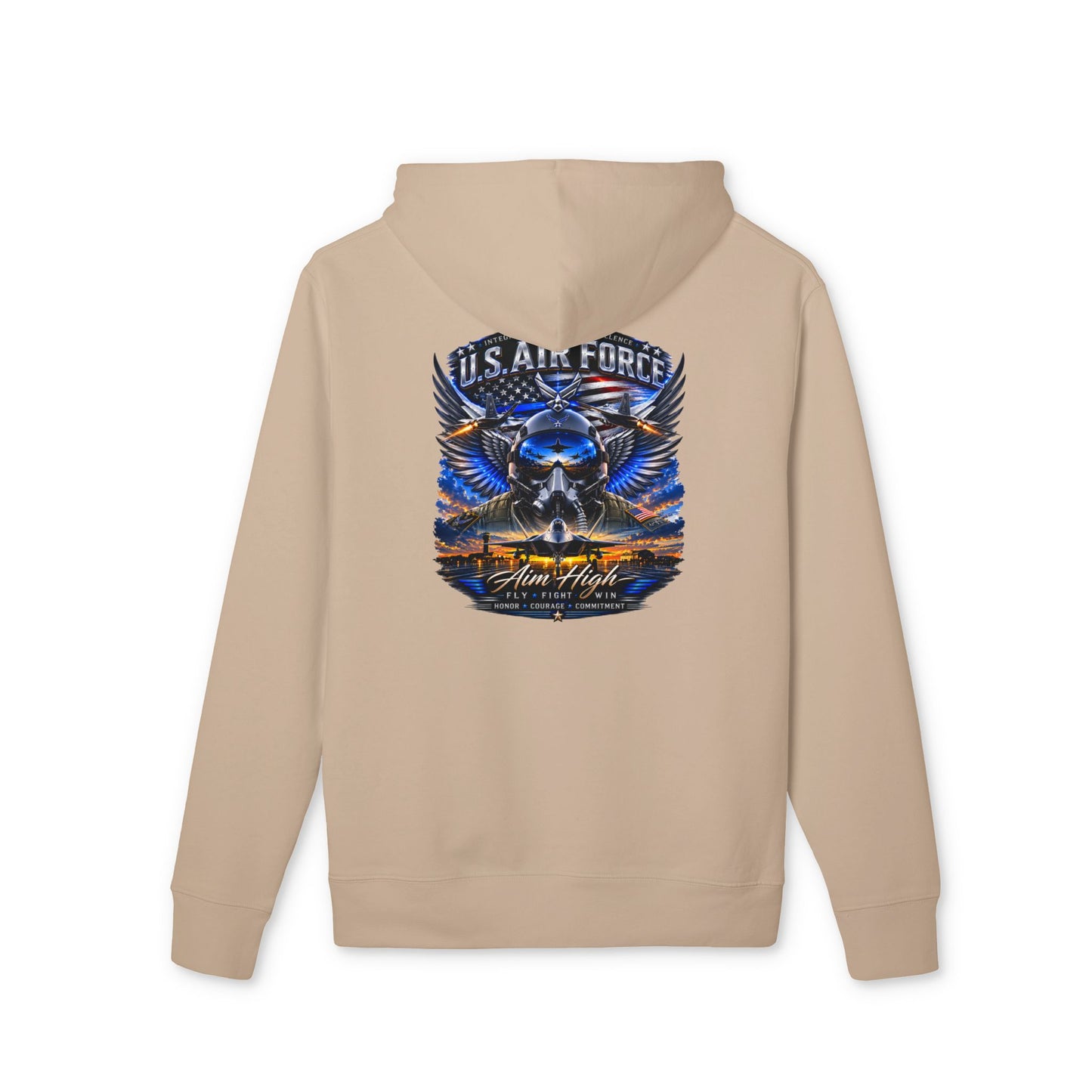 Air Force Skull Hoodie — U.S. Air Force Wings Military Tribute Pullover