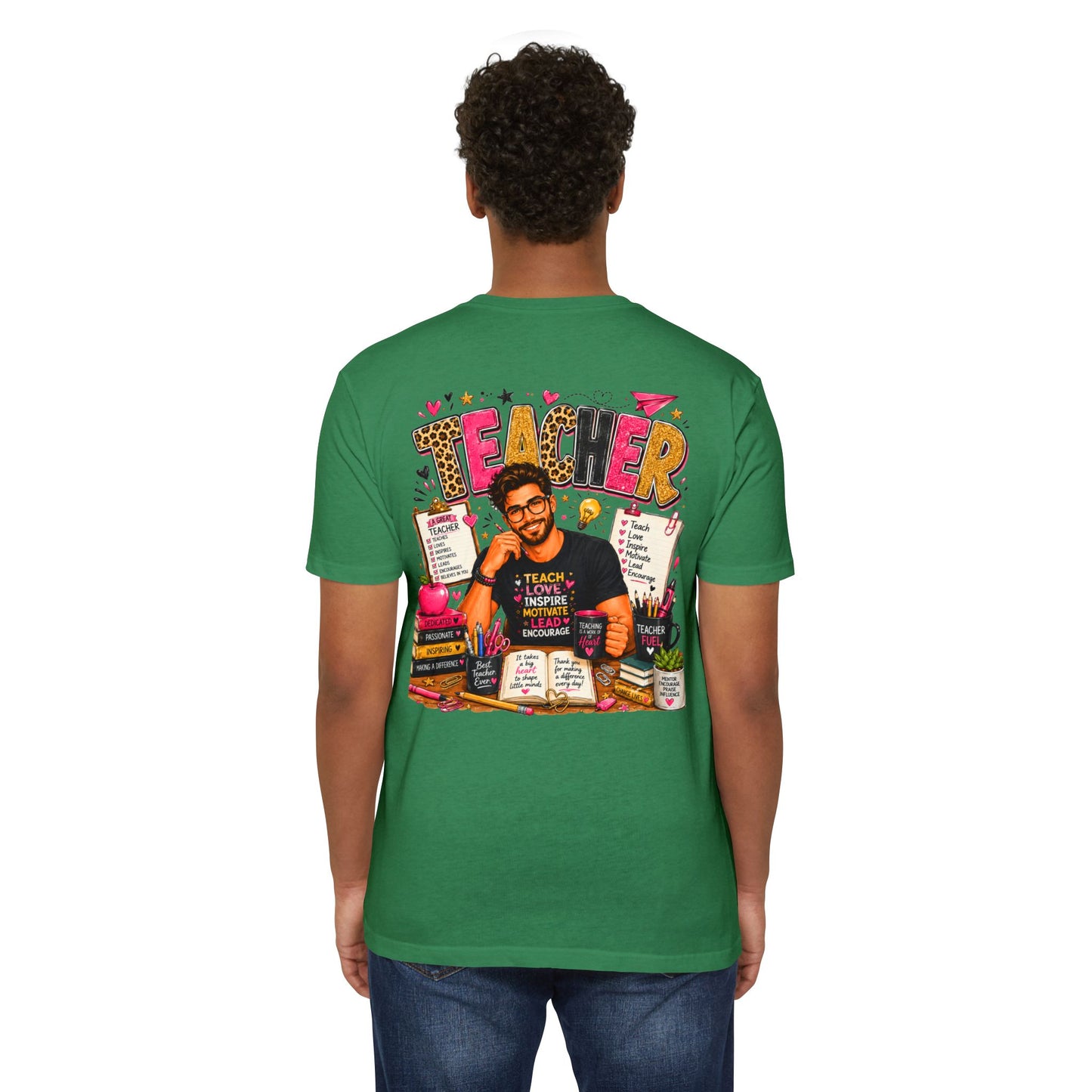 Teacher Appreciation T-Shirt — "Teach Love Inspire" Colorful Teacher Graphic Tee