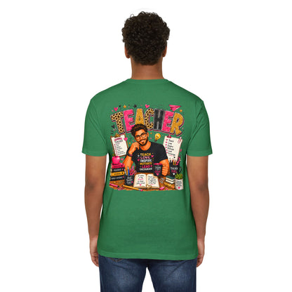 Teacher Appreciation T-Shirt — "Teach Love Inspire" Colorful Teacher Graphic Tee