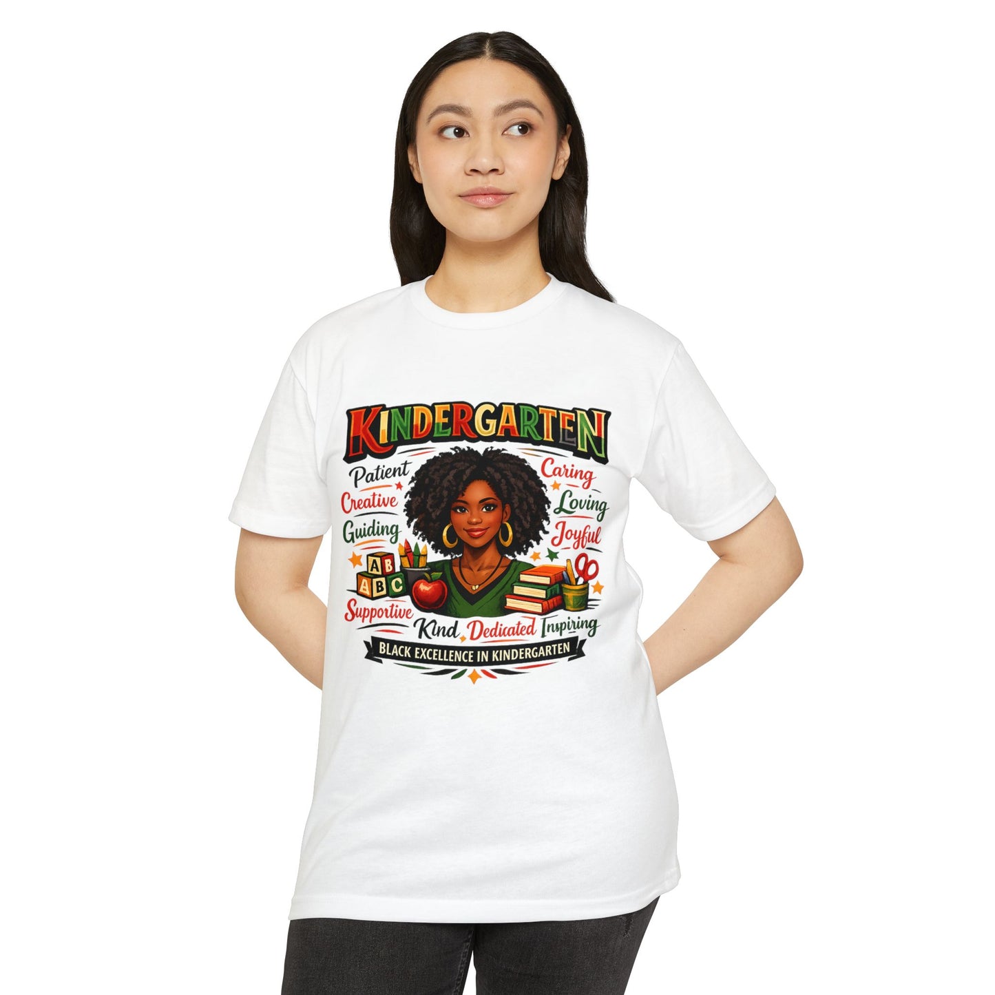 Kindergarten Teacher T-Shirt – Black Excellence in Kindergarten Design
