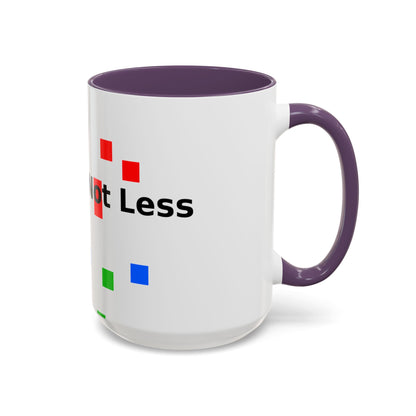 Accent Coffee Mug — 'Different Not Less' Pride-Inclusive Color Block Design (11/15oz)