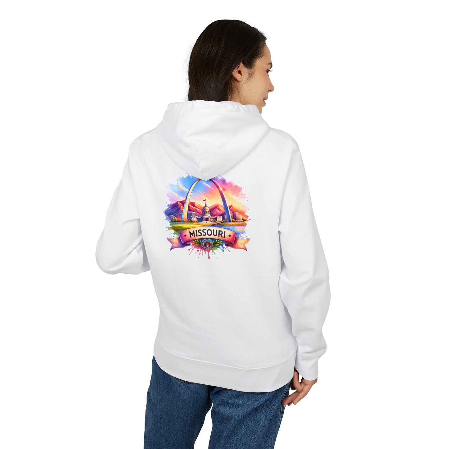 Missouri St. Louis Arch Hoodie — Colorful Sunset State Pride Pullover