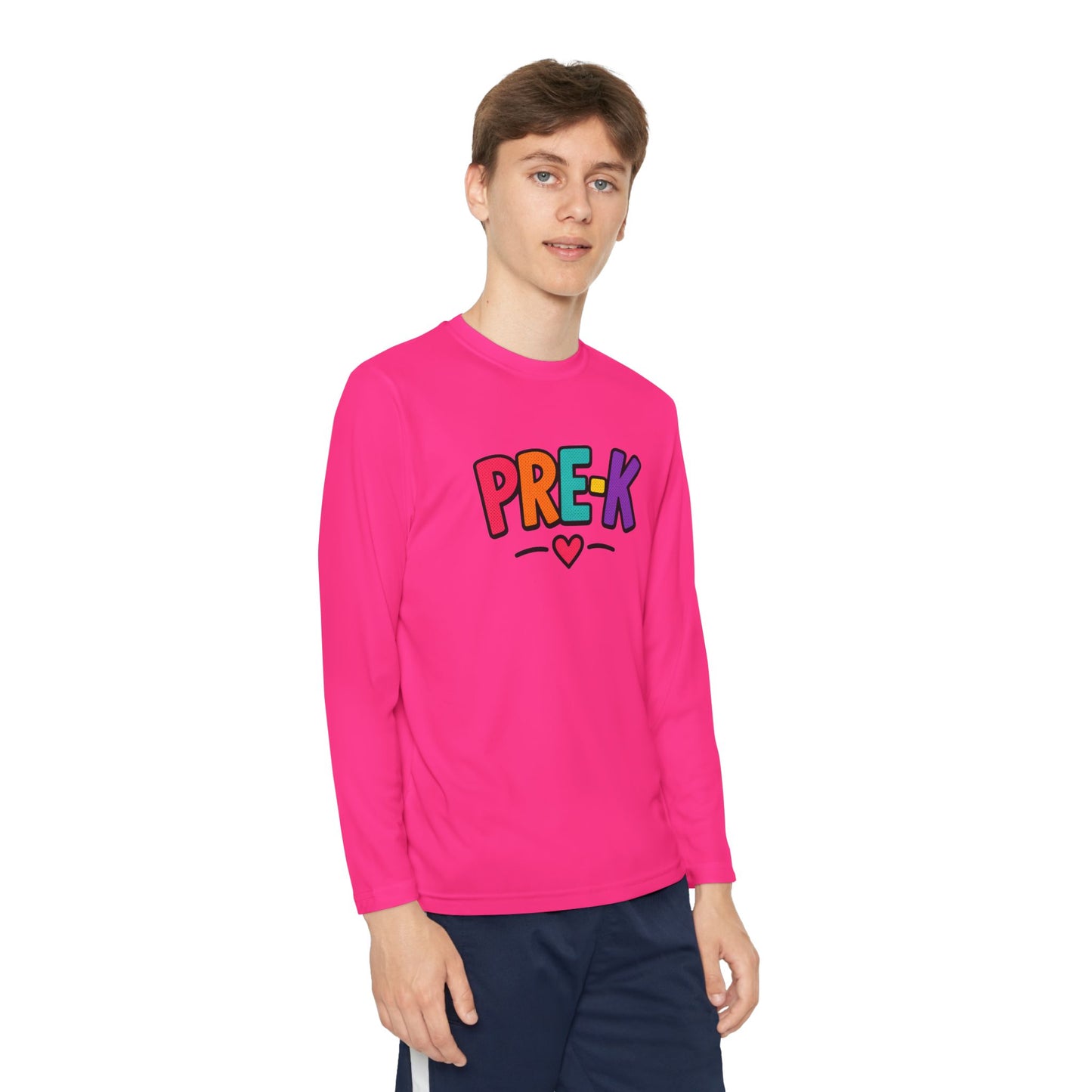 Pre-K Kids Long Sleeve Tee — Colorful Cute PreK Shirt for Preschoolers