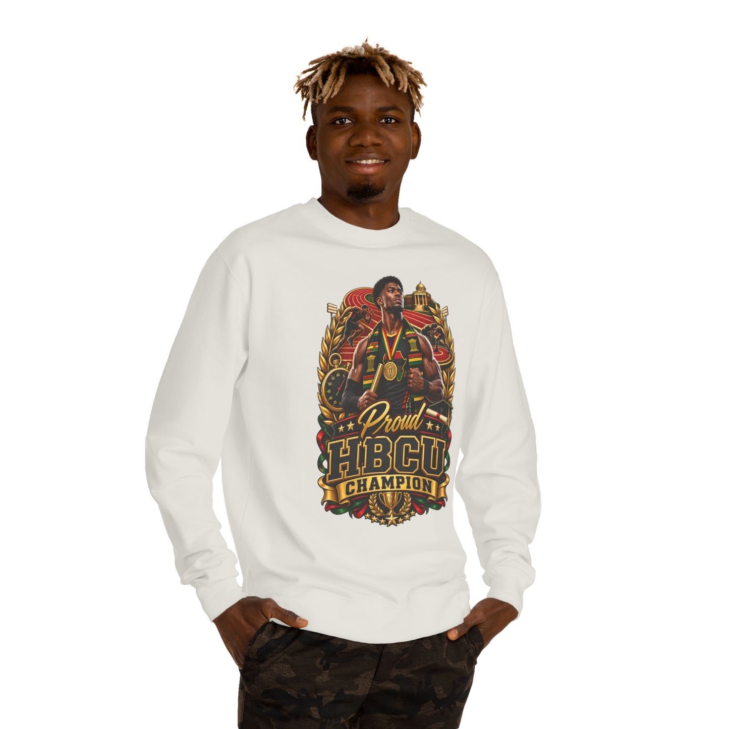 HBCU Champion Crewneck Sweatshirt — Proud HBCU Graduate Design