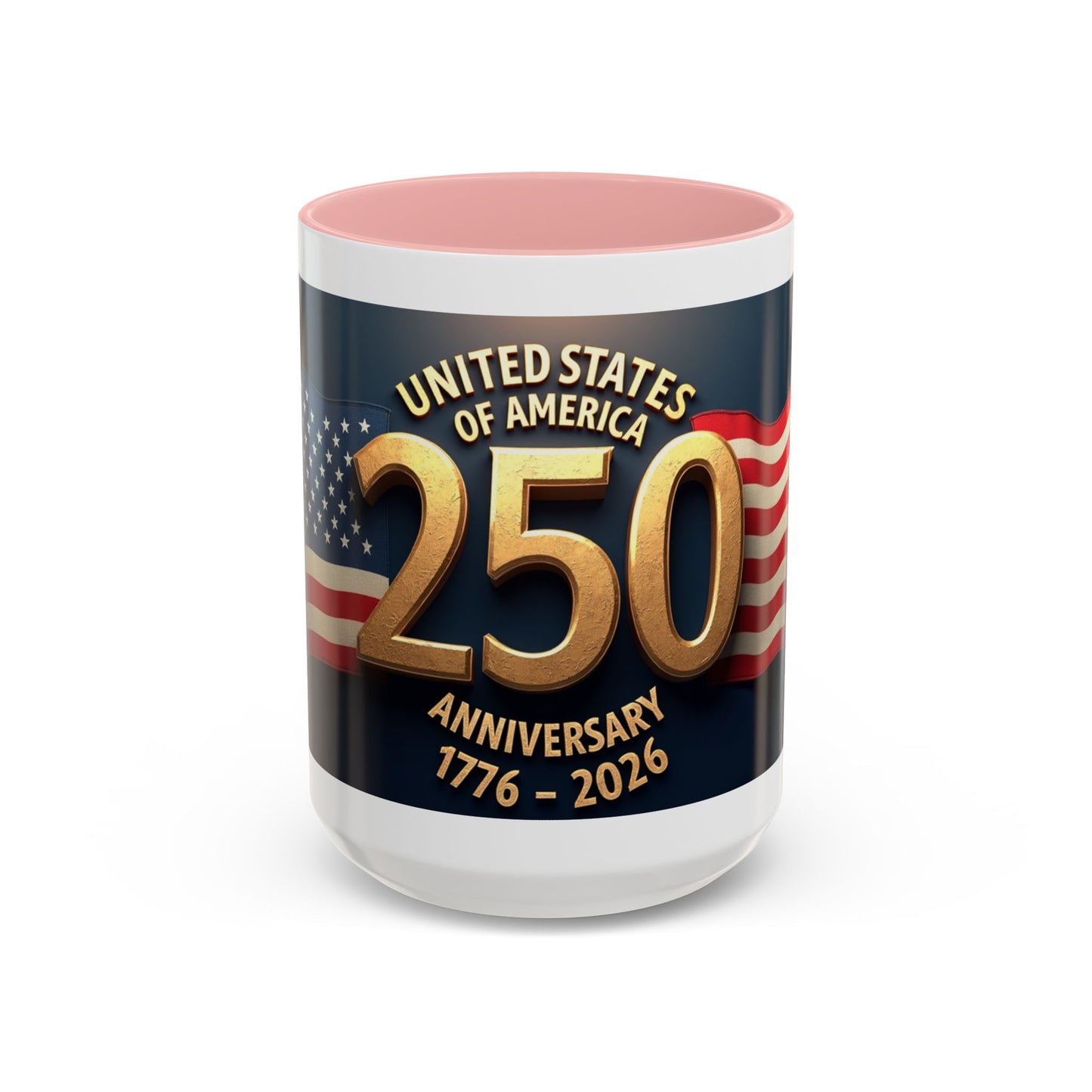 250th Anniversary Coffee Mug — United States of America 1776–2026 Patriotic Accent Mug
