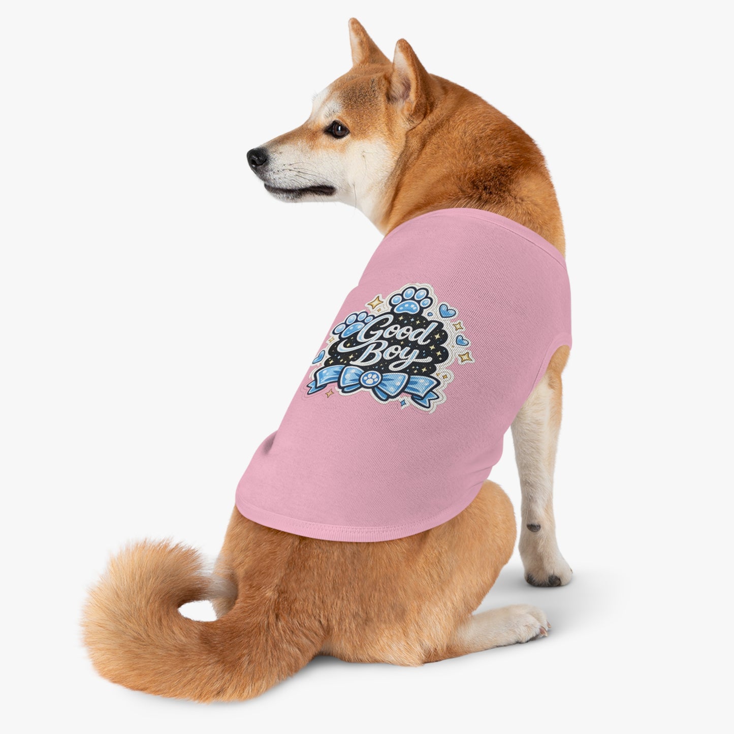 Good Boy Dog Tank Top — Cute Paw Print Pet Shirt