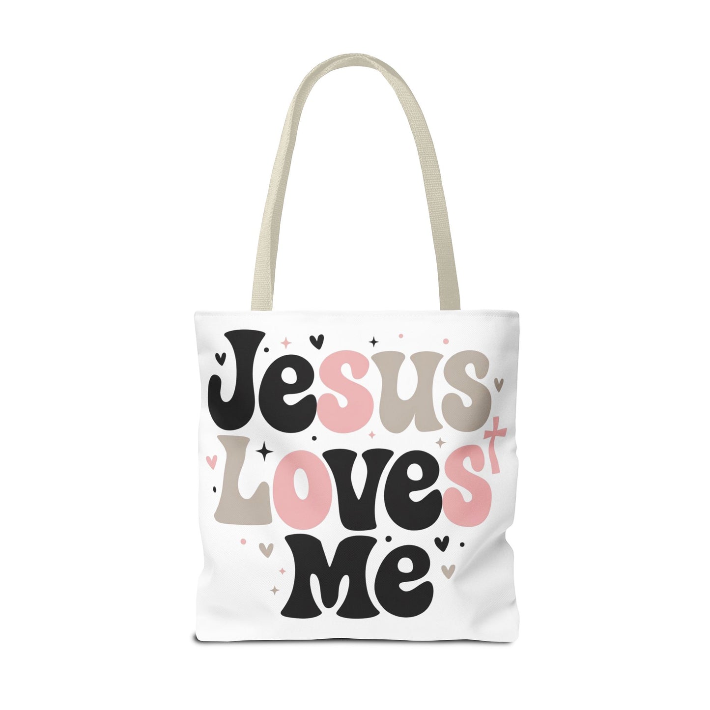Jesus Loves Me Tote Bag - Faith-Inspired Christian Scripture Canvas Tote