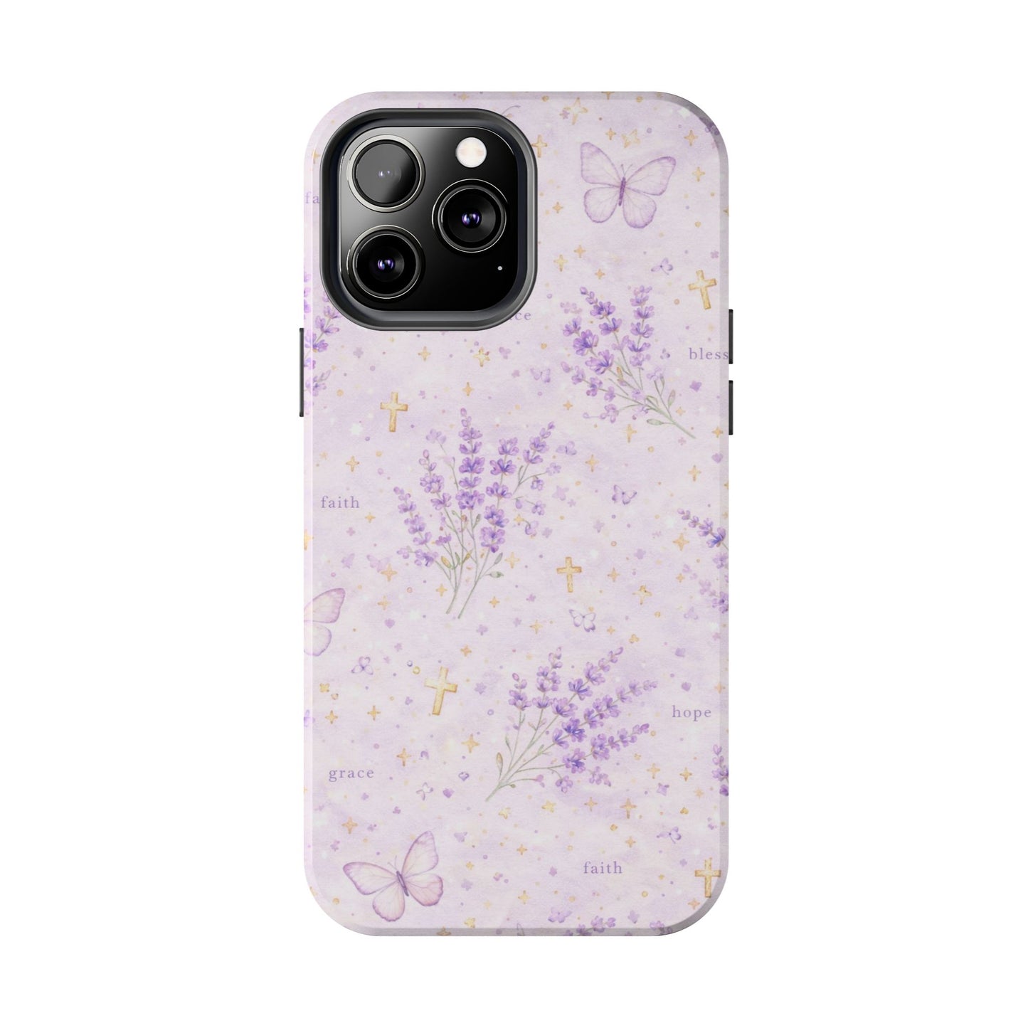 Faith Grace Blessed Phone Case | Christian Floral iPhone Case