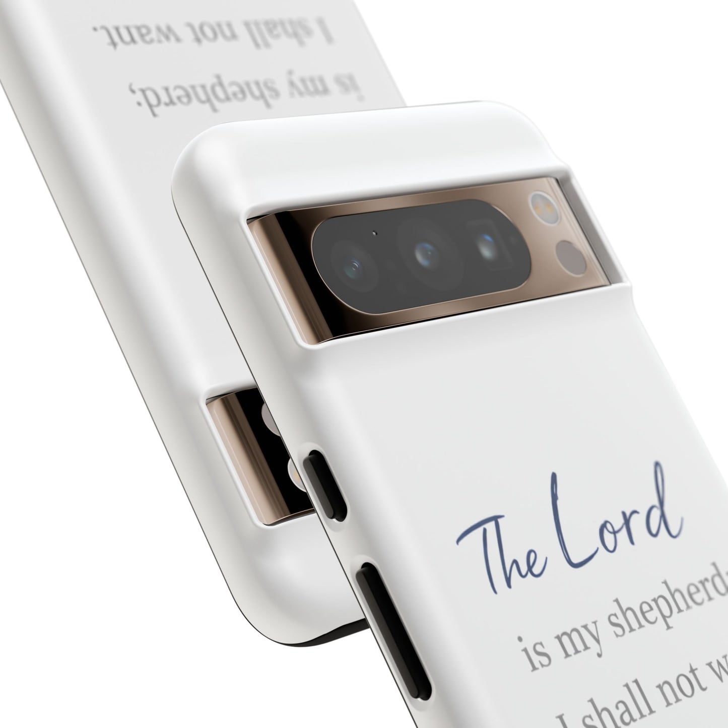 Psalm 23:1 Phone Case — "The Lord is my shepherd; I shall not want" Christian Protective Cover
