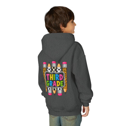 Third Grade Kids Hoodie — Cute Pencil Back-to-School Sweatshirt
