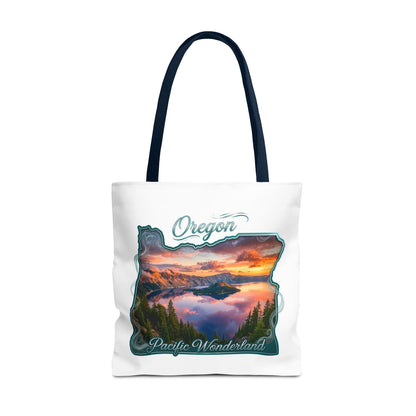 Oregon Scenic Tote Bag — 'Pacific Wonderland' Sunset Landscape Tote
