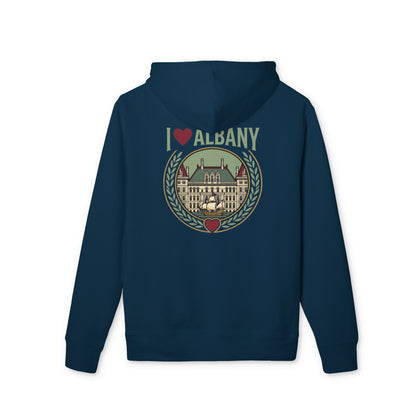 I Heart Albany Hoodie — Vintage Cityscape Pullover