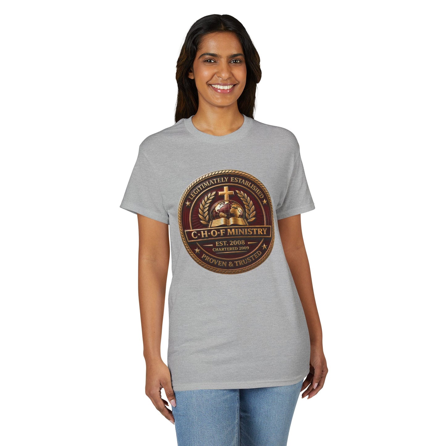 CHOF Ministry Logo T-Shirt — Established 2008 Christian Faith Tee