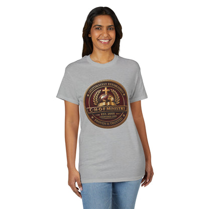CHOF Ministry Logo T-Shirt — Established 2008 Christian Faith Tee
