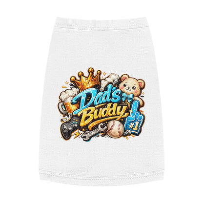 Dad's Buddy Pet Tank Top — Cute Teddy, Sports & Gamer Graphic Dog Shirt