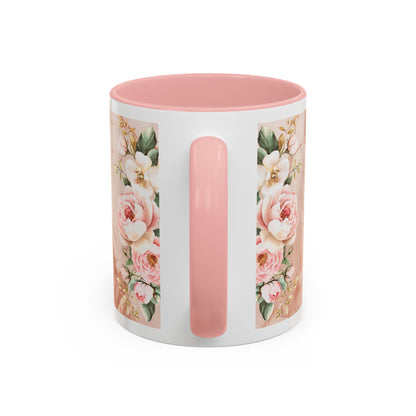 Mother's Heart Floral Accent Coffee Mug – “A Mother's Heart…Where Love Speaks the Loudest” (11/15oz)