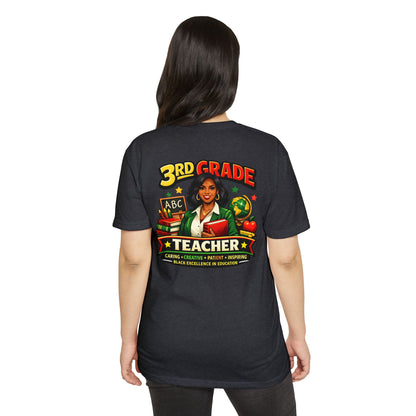 3rd Grade Teacher T‑Shirt – Black Excellence in Education Design