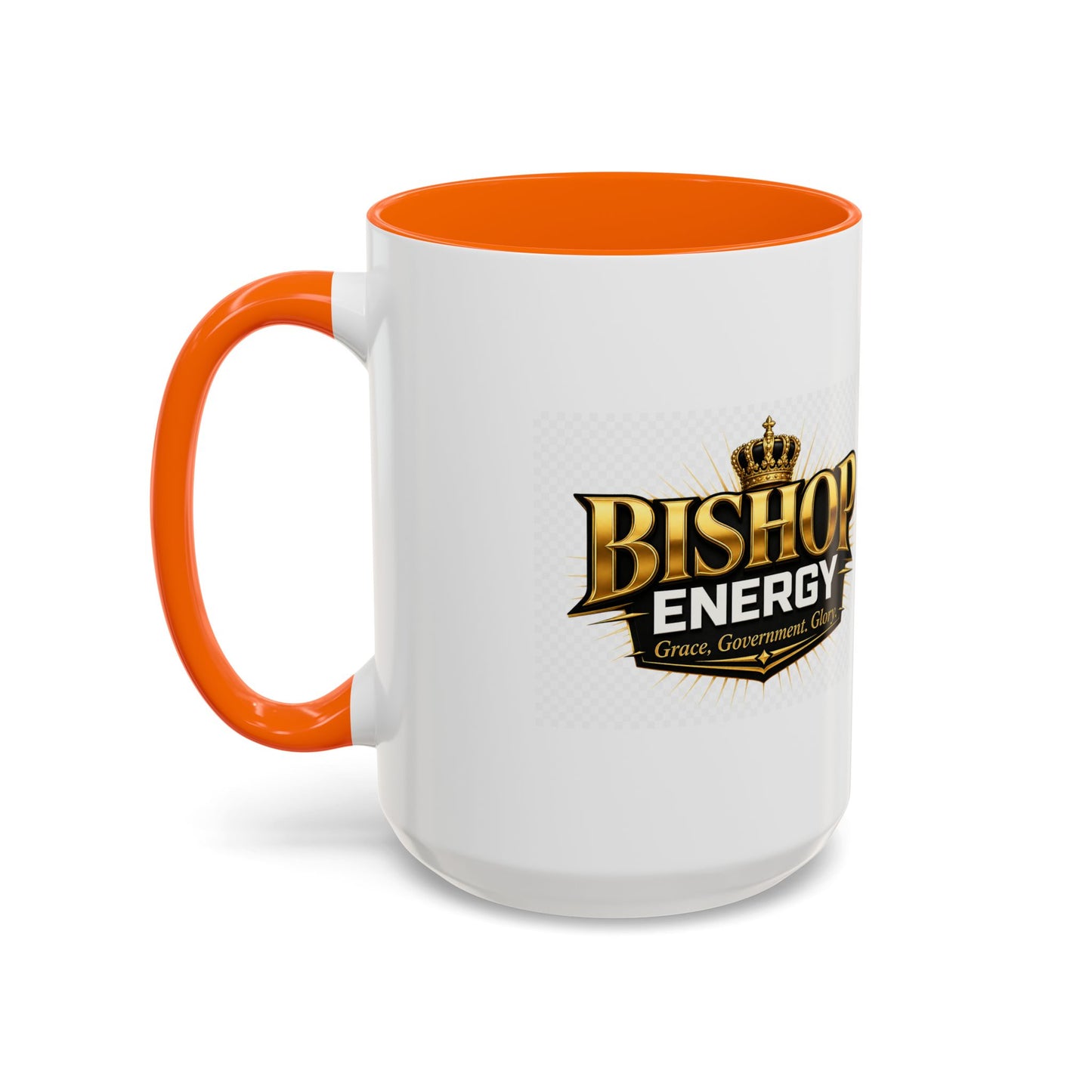 Bishop Energy Coffee Mug — Gold Crown Logo Accent Ceramic Mug (11/15oz)