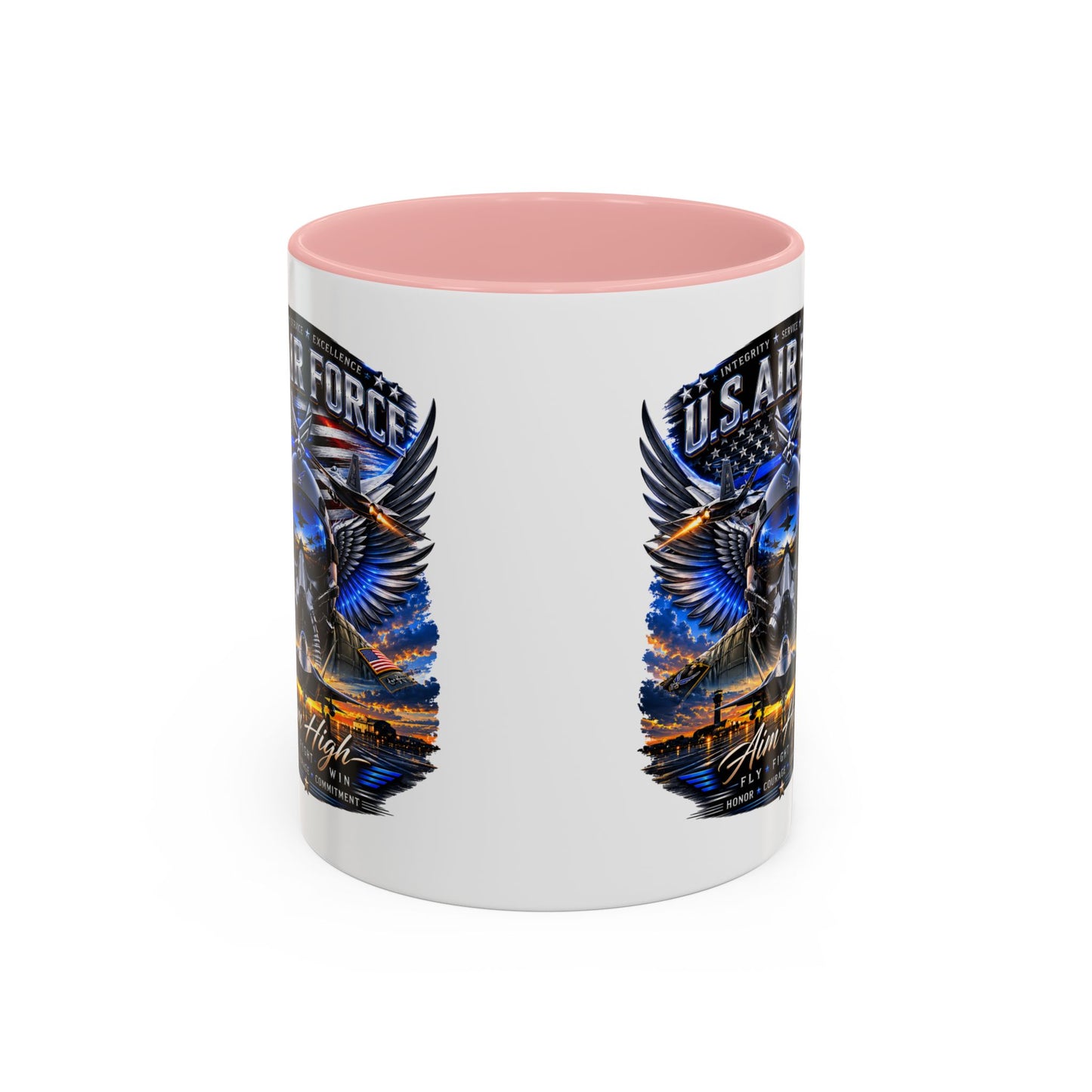U.S. Air Force Eagle Coffee Mug — "Aim High" Accent 11/15oz