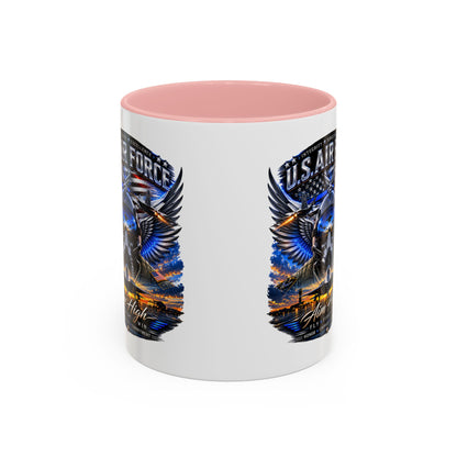 U.S. Air Force Eagle Coffee Mug — "Aim High" Accent 11/15oz