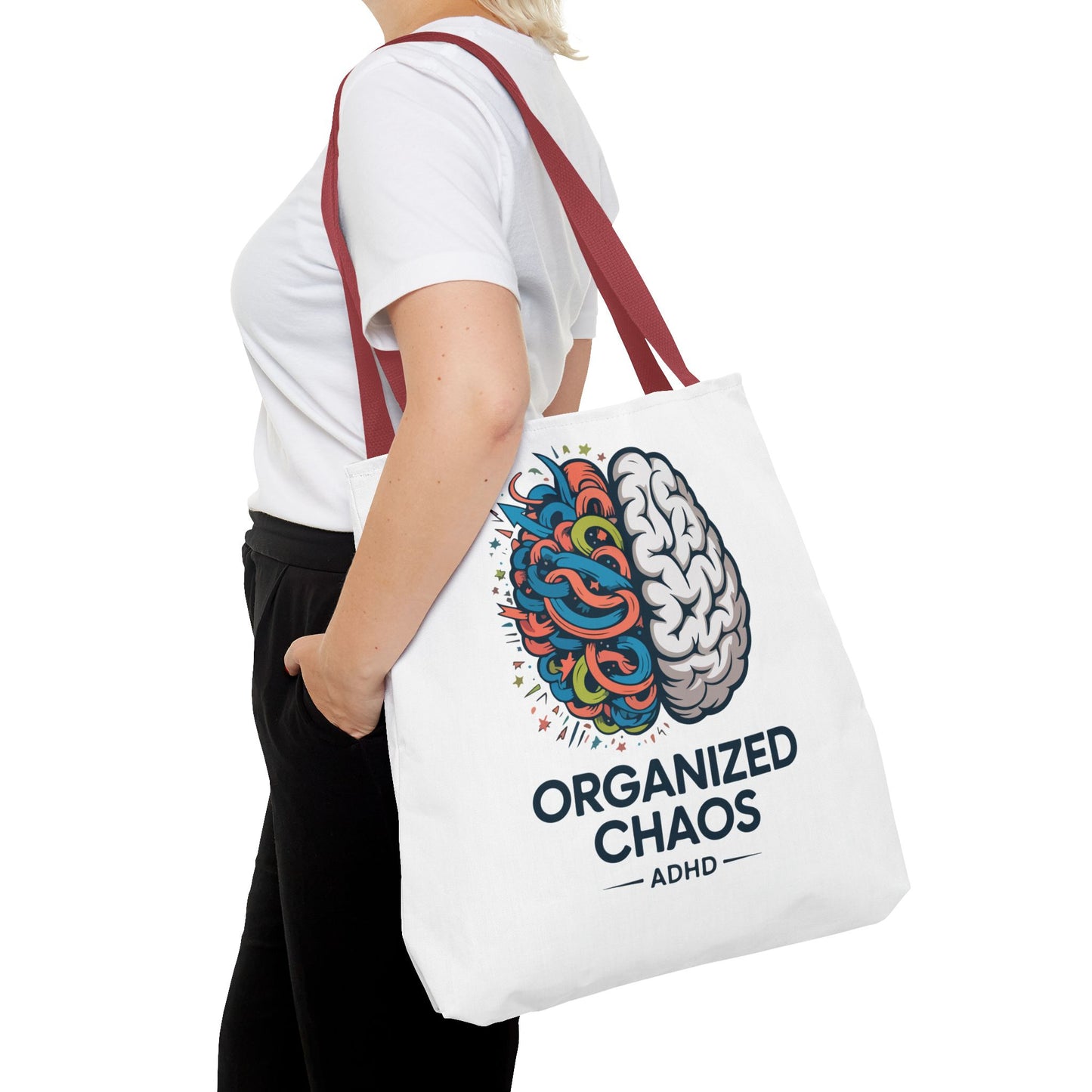 ADHD Tote Bag — "Organized Chaos" Brain Design