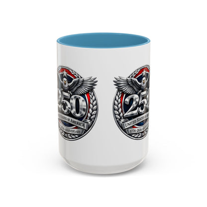 250th USA Bicentennial Eagle Coffee Mug — 1776–2026 Anniversary Accent Mug