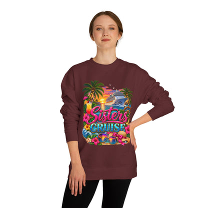 Sisters Cruise Sweatshirt — Tropical Sunset Cruise Graphic Crewneck