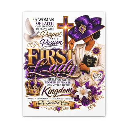 First Lady Faith Canvas - Christian Woman Inspirational Wall Art