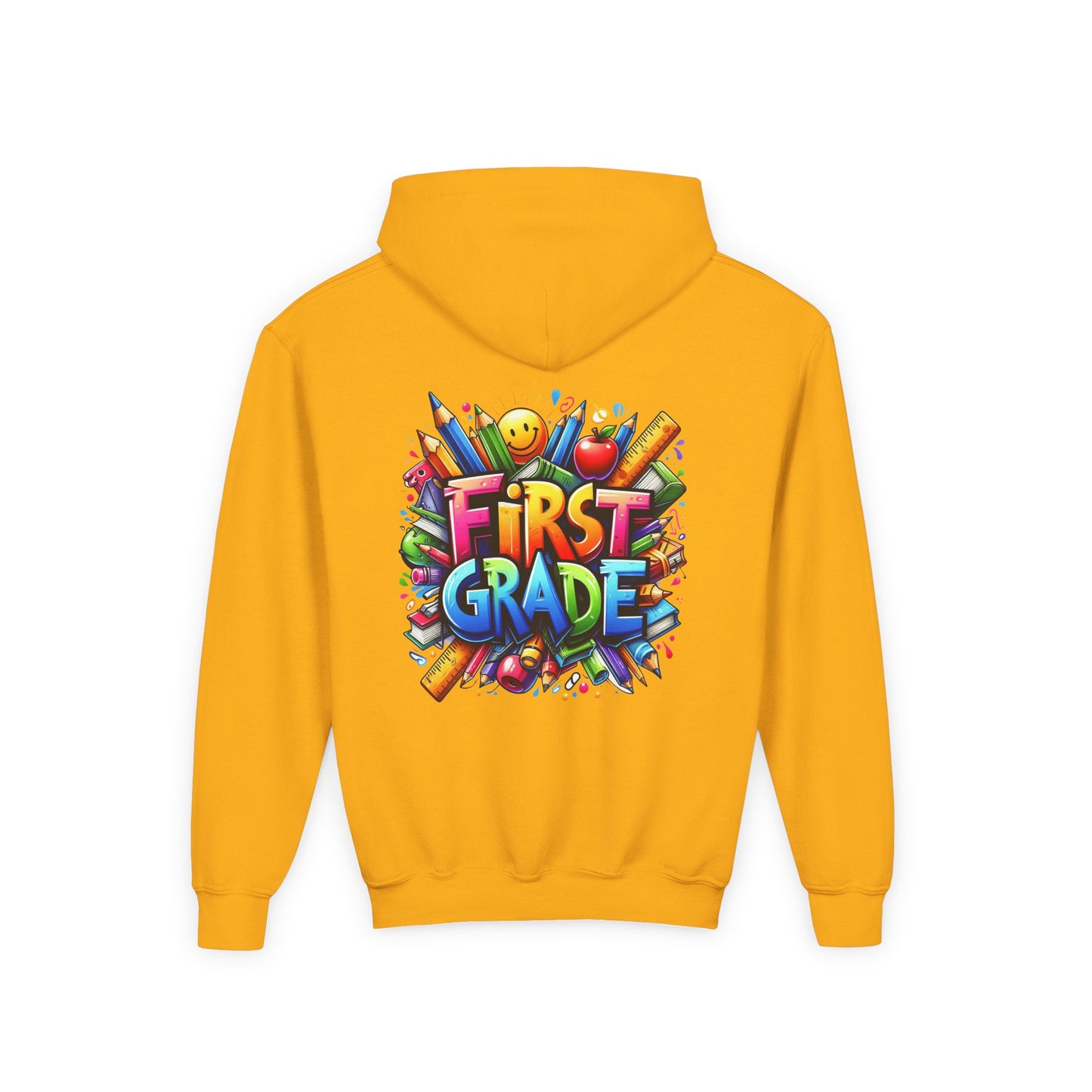 First Grade Kids Hoodie – Colorful Back-to-School Sweatshirt