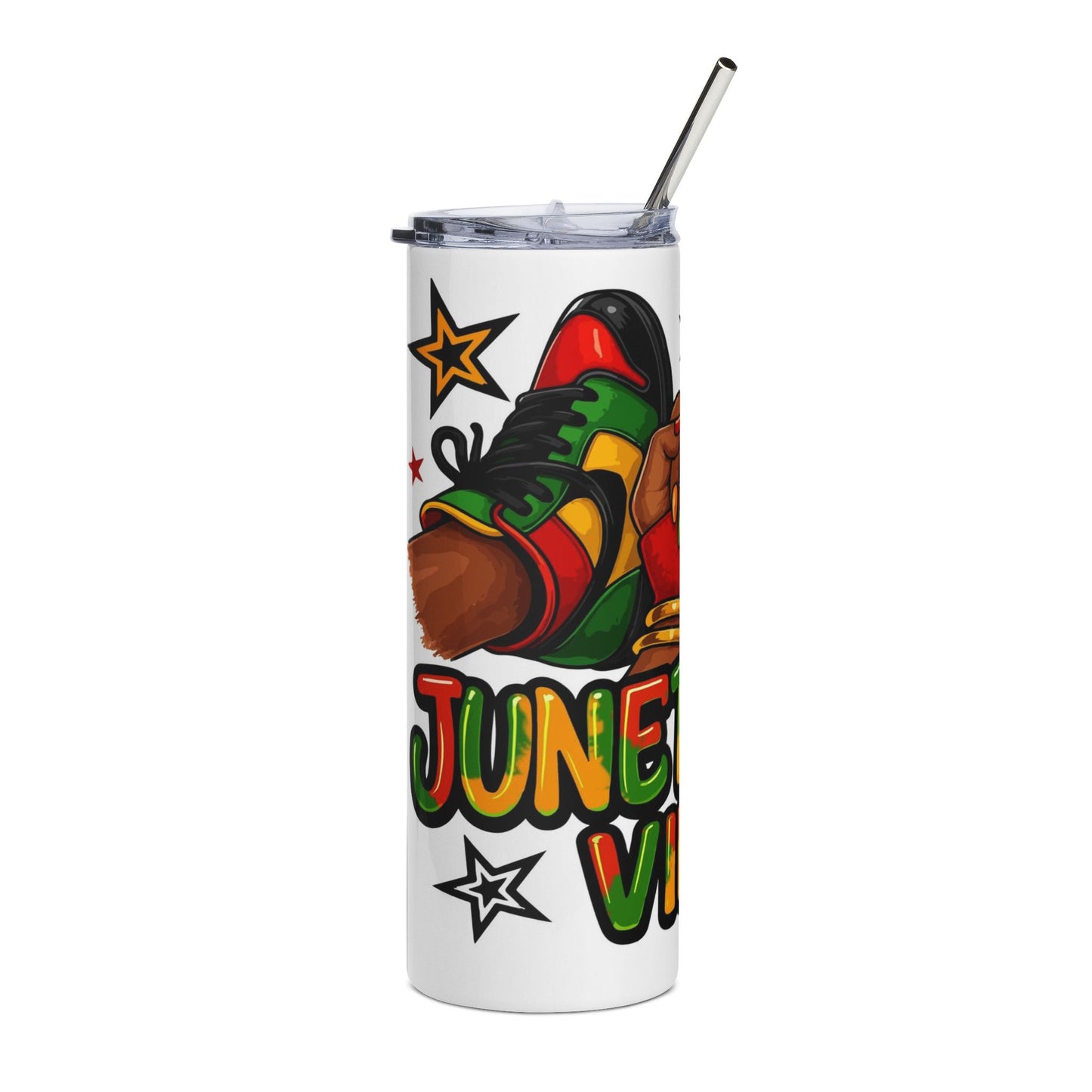 20oz Tumbler — Juneteenth Vibes Stainless Steel Travel Cup