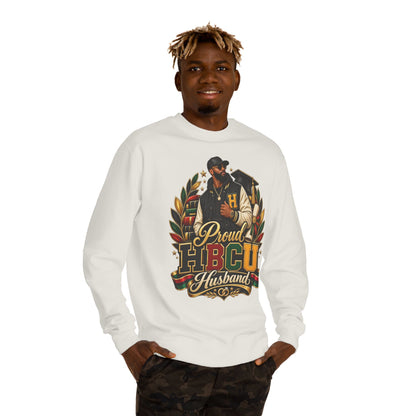 Proud HBCU Husband Sweatshirt — HBCU Pride Crewneck for Graduates & Families