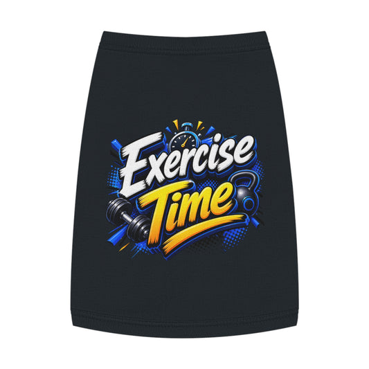 Exercise Time Pet Tank Top — Funny Workout Dog Shirt