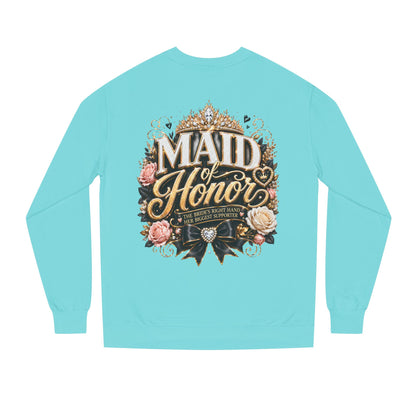 Maid of Honor Sweatshirt - Floral Crown Bridal Party Crewneck