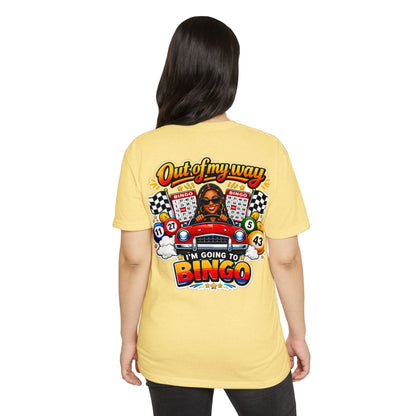 Bingo Driver T-Shirt — "Out of My Way I'm Going to Bingo" Retro Graphic Tee