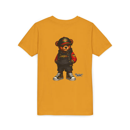 Kids Teddy Bear Streetwear Tee — 'Strength' Graphic Youth T-Shirt