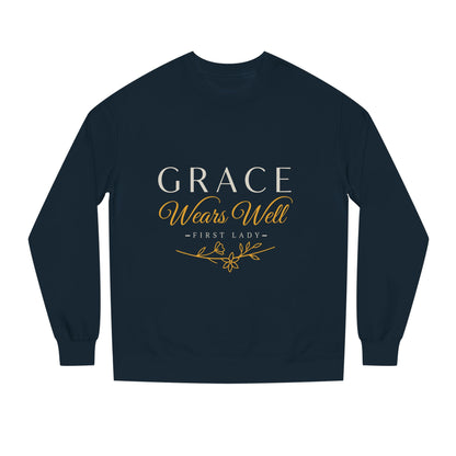 Grace Wears Well Sweatshirt — 'Grace Wears Well' Inspirational Crewneck