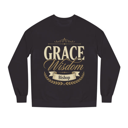 Grace & Wisdom Bishop Sweatshirt — Inspirational Religious Crewneck