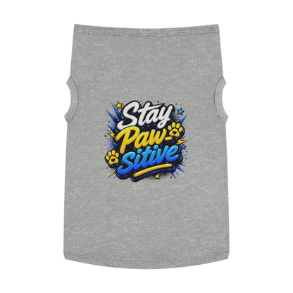 Stay Paw-sitive Pet Tank Top — Positive Paw Print Dog Shirt