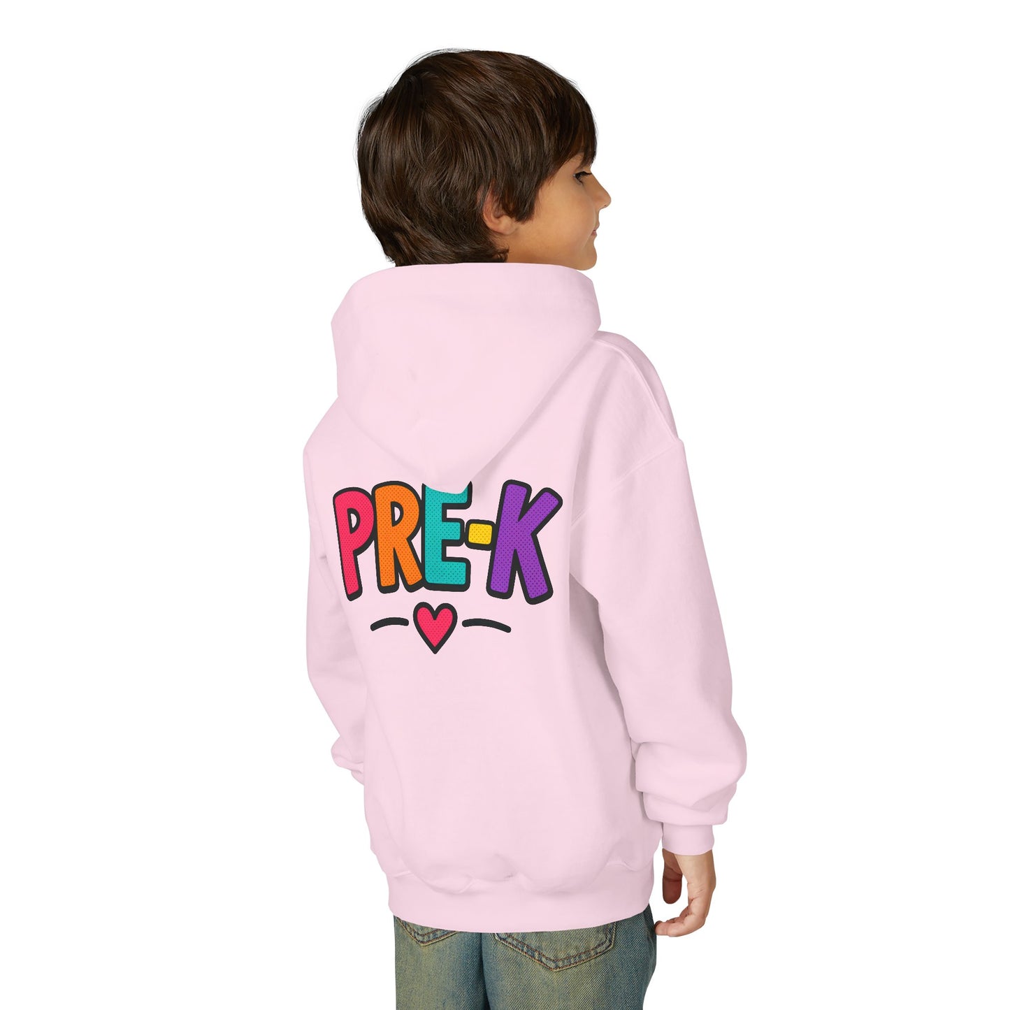 Pre-K Kids Hoodie — Colorful Cute Pre-K School Hooded Sweatshirt for Toddlers