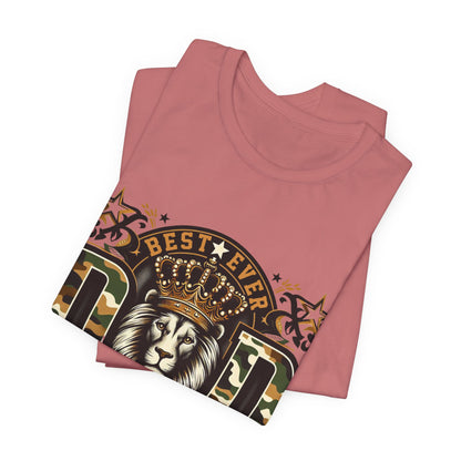 Dad The King Lion Crown T-Shirt — Best Ever Dad Camo Design