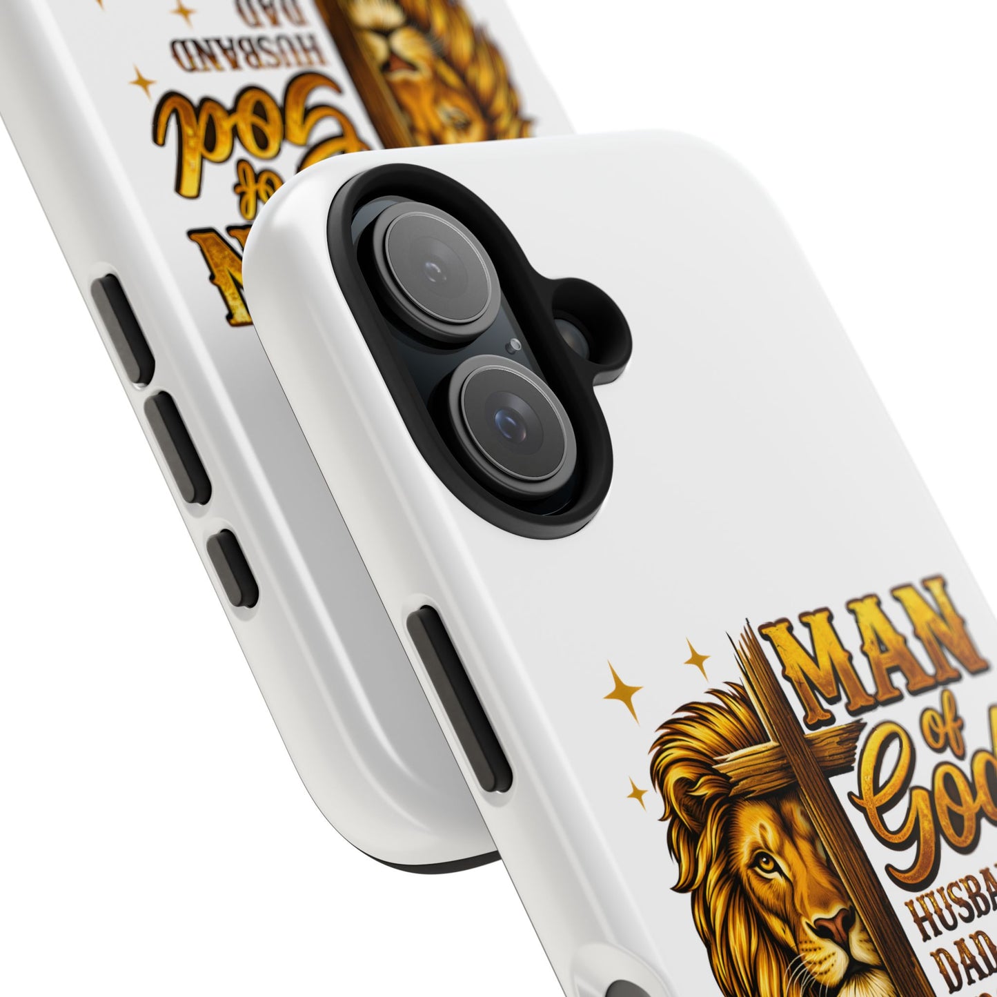 Man of God Lion Phone Case — ‘Man of God’ Christian Protector Dad Gift