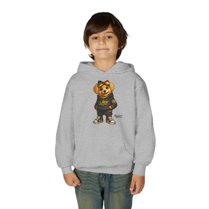 Youth Hoodie — Black Excellence Bear Graphic Sweatshirt (Kids)