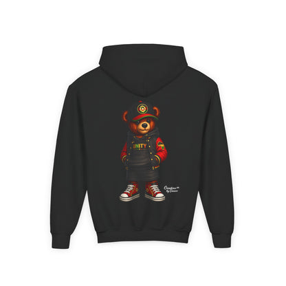 Youth Bear Hoodie — Streetwear Teddy Bear Graphic Pullover