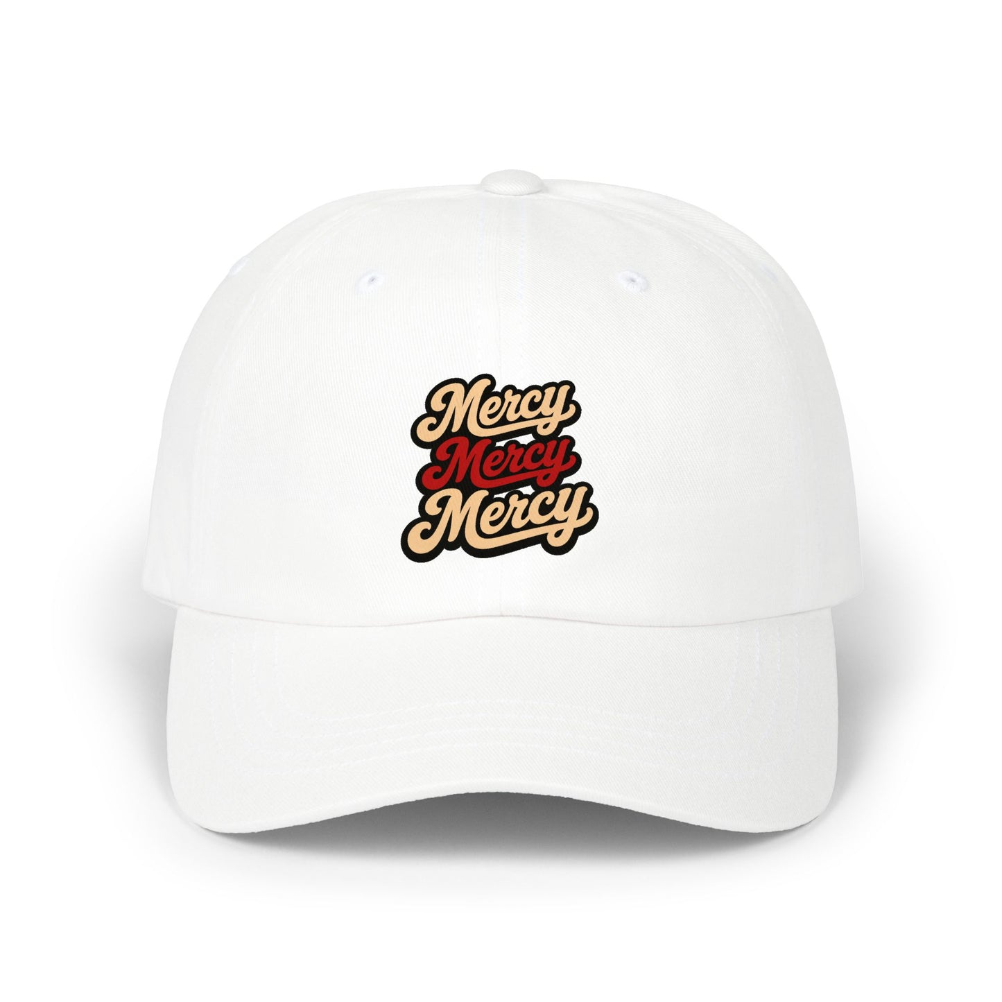 Dad Cap — 'Mercy Mercy Mercy' Retro Script Embroidered Hat