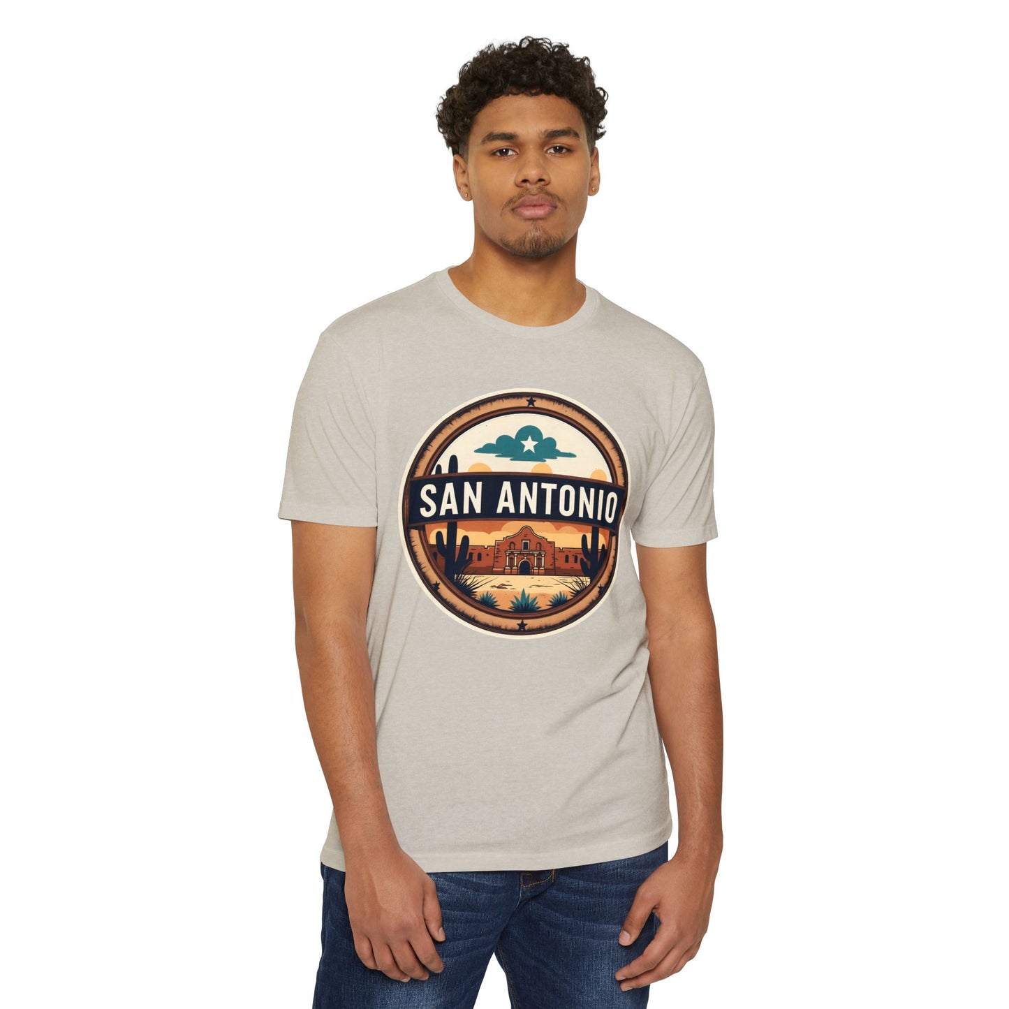 San Antonio Badge T-Shirt — Vintage Desert City Graphic